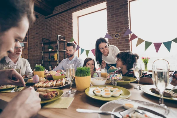 Nice attractive lovely friendly cheerful family enjoying life li — Stock Photo, Image