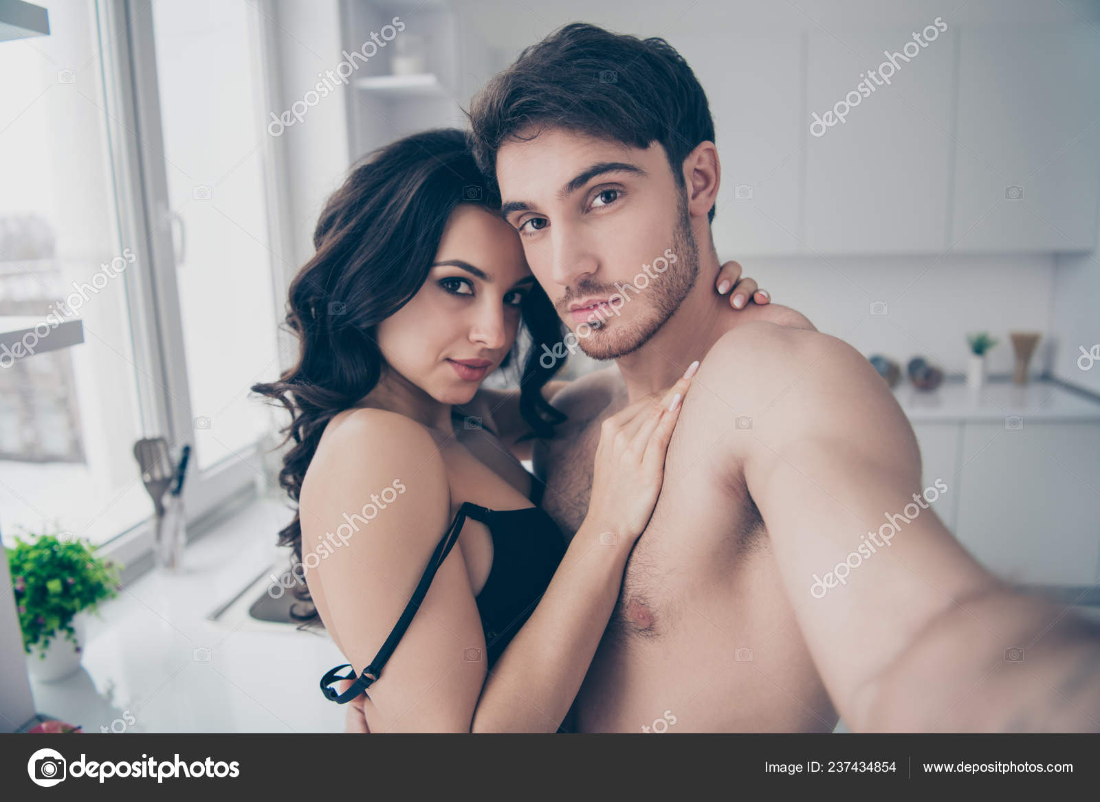 Close up side profile view photo of two people pair valentine da Stock Photo by ©deagreez1 237434854 photo
