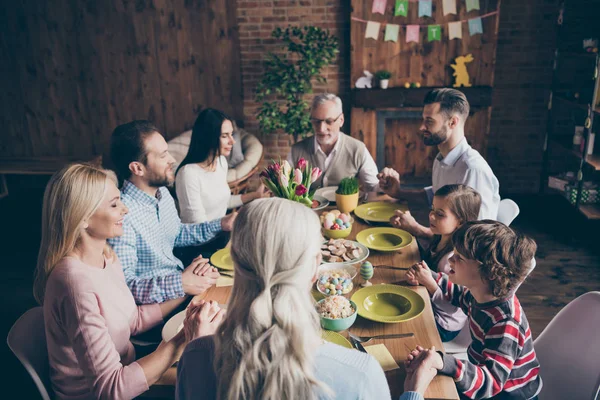 Nice adorable cheerful positive lovely sweet family small little — Stock Photo, Image