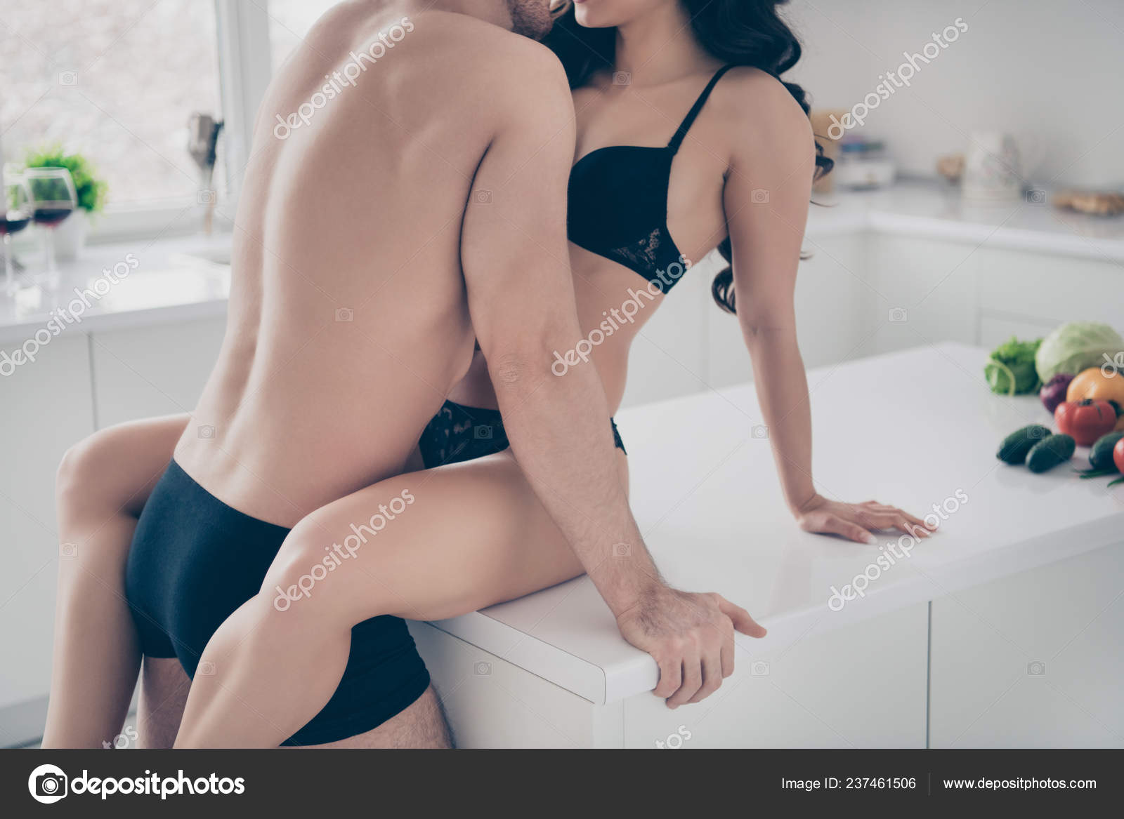Cropped Close Photo Two People Pair Valentine Day Honeymoon She Stock Photo by ©deagreez1 237461506 pic