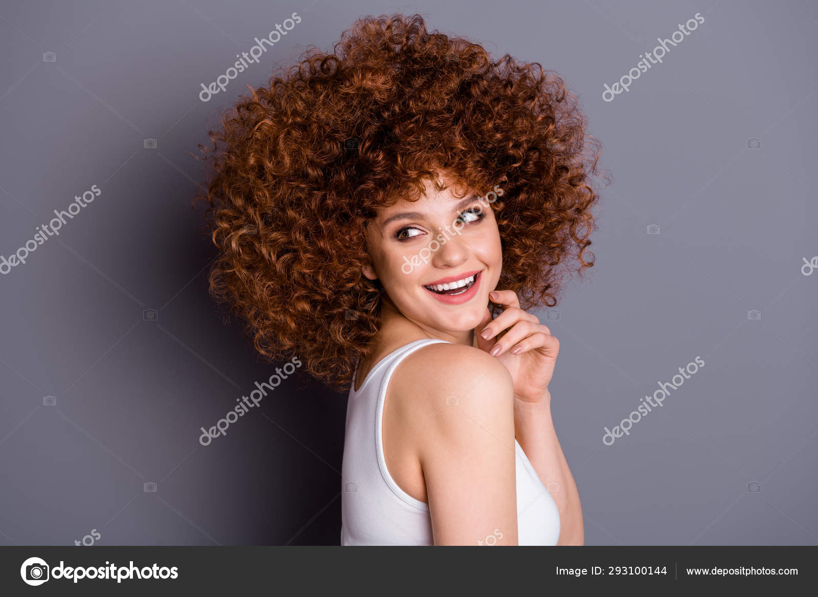 Profile Photo Of Curly Hairstyle Lady Natural Hair Color Perming