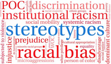 Stereotypes word cloud on a white background.  clipart