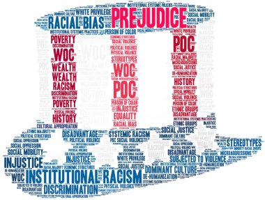 Önyargı kelime bulut beyaz bir arka plan üzerinde. 