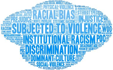 Subjected-şiddet kelime bulut beyaz bir arka plan üzerinde. 