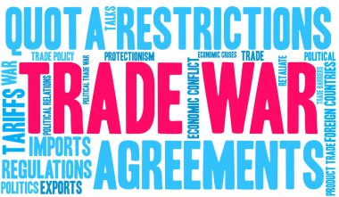 War sözcük bulut beyaz bir arka plan üzerinde ticaret. 