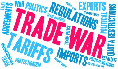 War sözcük bulut beyaz bir arka plan üzerinde ticaret. 