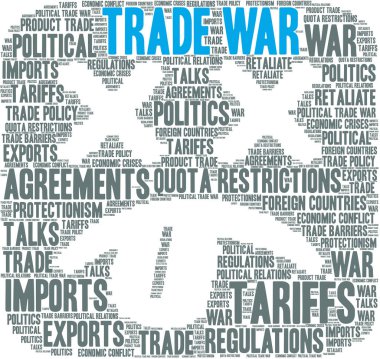 War sözcük bulut beyaz bir arka plan üzerinde ticaret. 