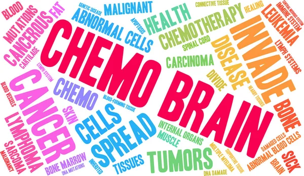 Awan Kata Chemo Brain - Stok Vektor