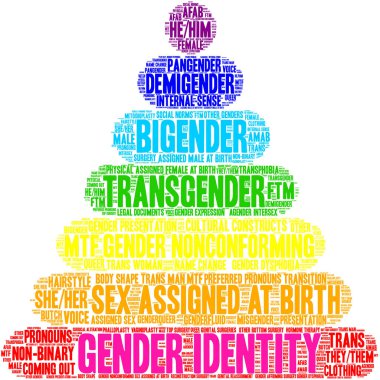 Cinsiyet kimliği kelime bulutu