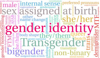 Cinsiyet kimliği kelime bulutu