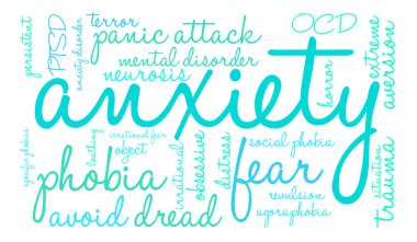 Anksiyete kelime bulutu