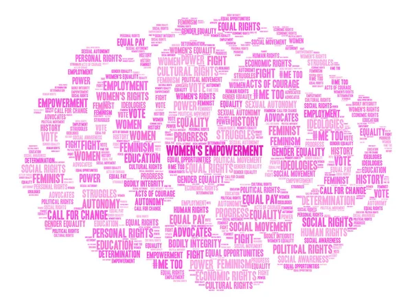 Empoderamento das mulheres Word Cloud —  Vetores de Stock