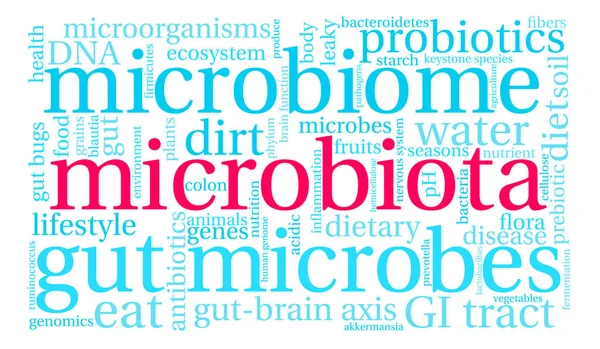 Nube de Word de la microbiota — Vector de stock