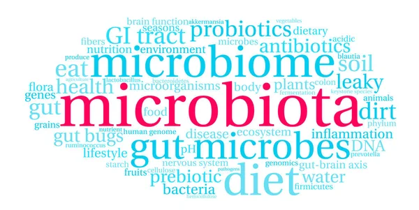 Microbiota Word Cloud — Vettoriale Stock