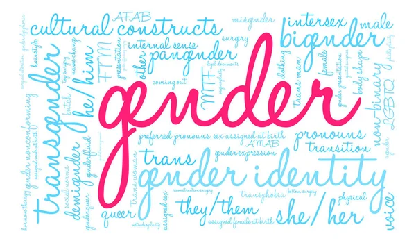 Gender Word Cloud — Stock Vector