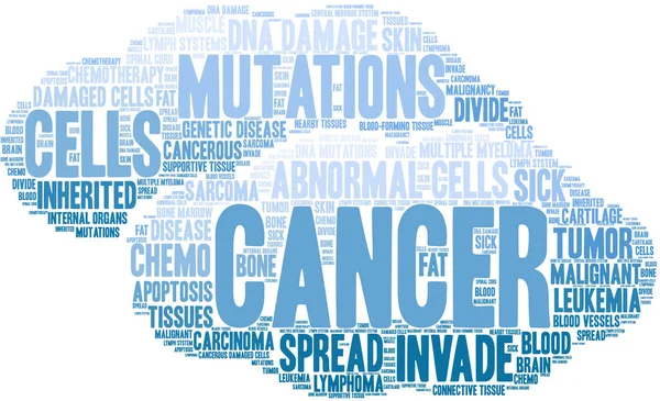 Nube palabra cáncer — Archivo Imágenes Vectoriales