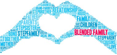 Blended Family Word Cloud clipart