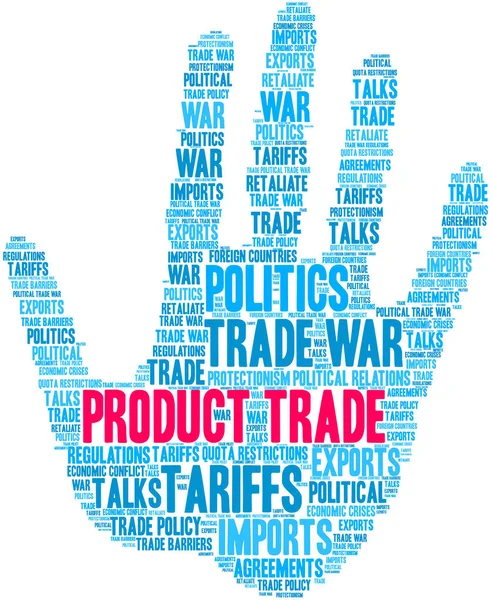 Comercio de productos Word Cloud — Vector de stock