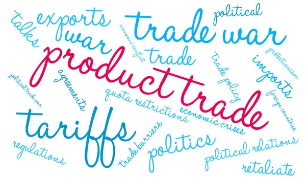 Produkt Handel Wort Wolke — Stockvektor