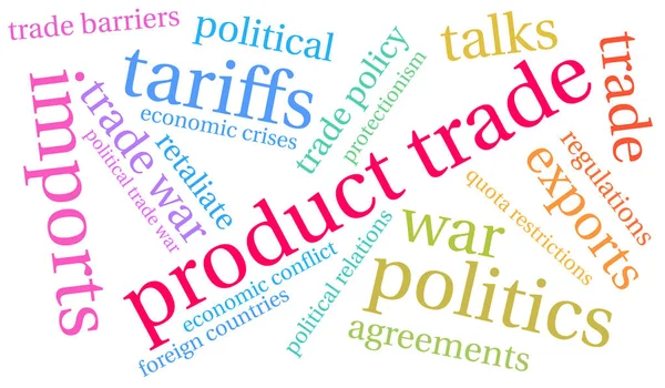 Commerce de produits Word Cloud — Image vectorielle