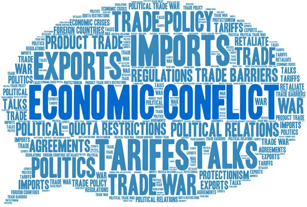Shluk ekonomických konfliktů — Stockový vektor