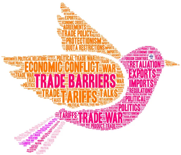 Trade Barriers Word Cloud — Stock Vector