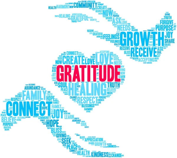 Gratitude Word Cloud — Stock Vector