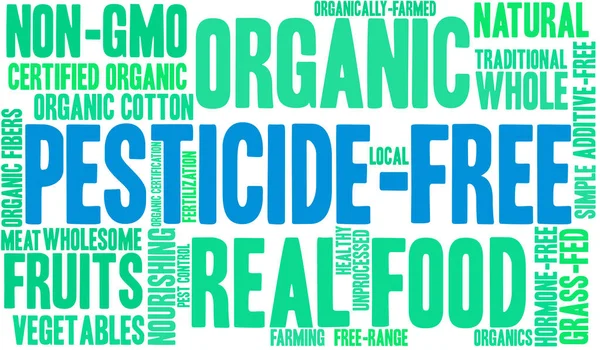 Pesticide Free Word Cloud — Stock Vector