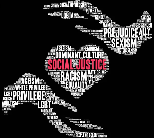 Justice sociale Word Cloud — Image vectorielle