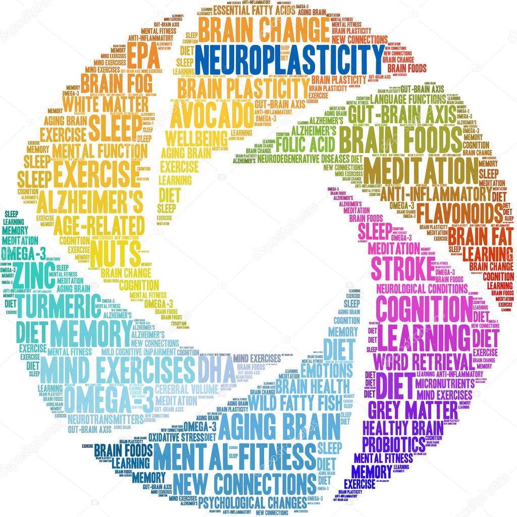 Neuroplasticity Brain Word Cloud