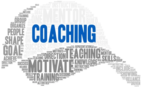 Coaching Word Cloud — Stock Vector