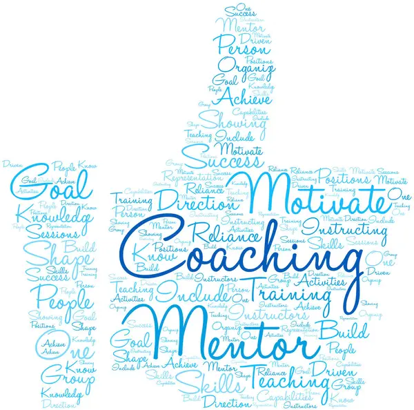 Coaching palabra nube — Vector de stock