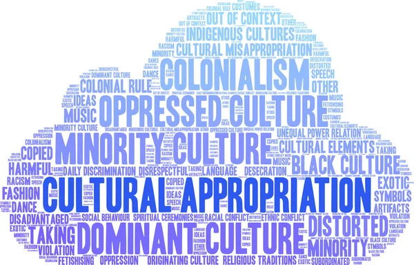 Apropiación cultural Word Cloud — Vector de stock