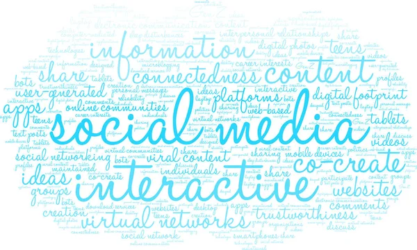 Sociale media word cloud — Stockvector