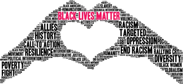 Black Lives Matter Word Cloud — Stock Vector