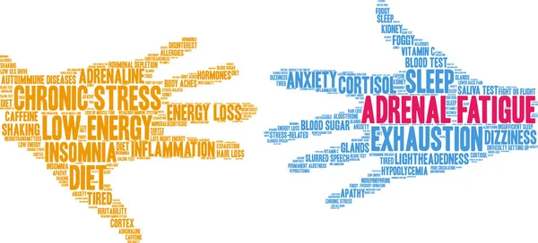 Adrenal Fatigue Word Cloud — Stock Vector