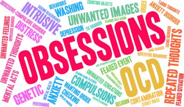 Obsessions Word Cloud clipart