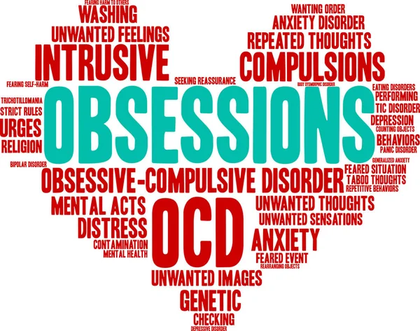 Obsessions Word Cloud — Stock Vector