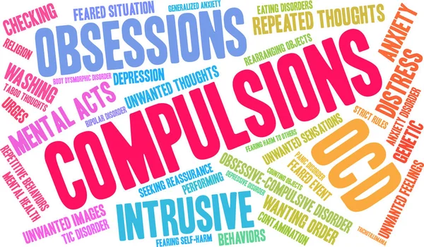 Compulsions Word Cloud — Stock Vector