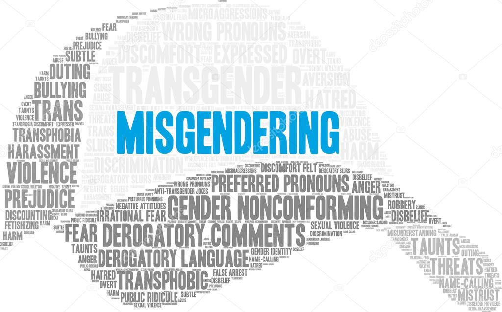Misgendering Word Cloud