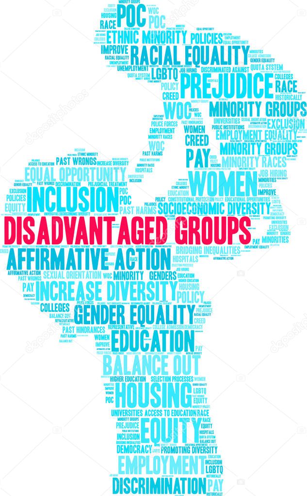 Disadvantaged Groups Word Cloud