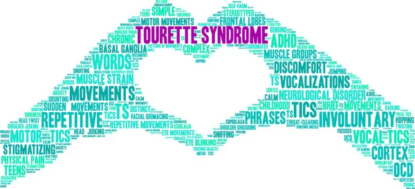 Tourette syndrom slovo mrak — Stockový vektor