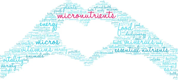 Micronutrienți Word Cloud — Vector de stoc