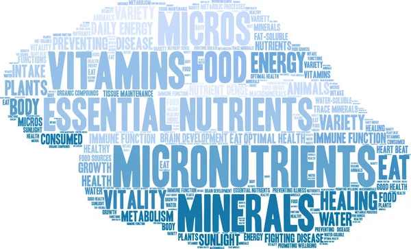 Shluk slov pro mikronutrientů — Stockový vektor