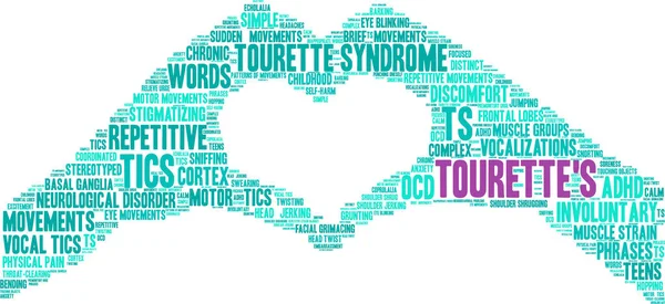 Tourette's Word Cloud — Vector de stoc