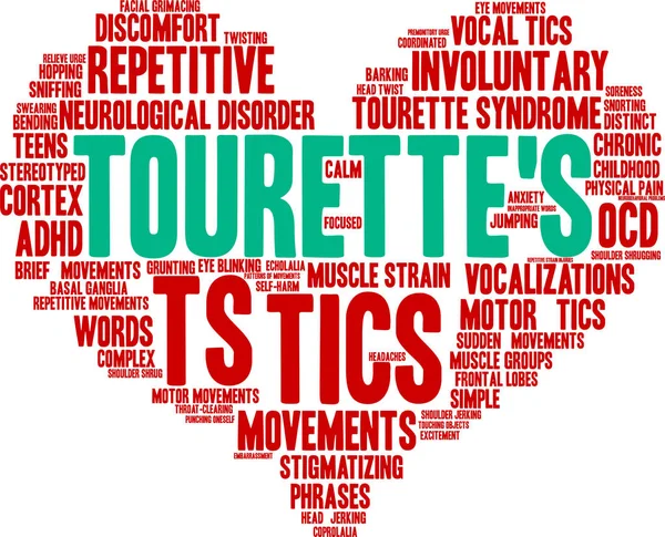 Nube de Palabras de Tourette — Vector de stock