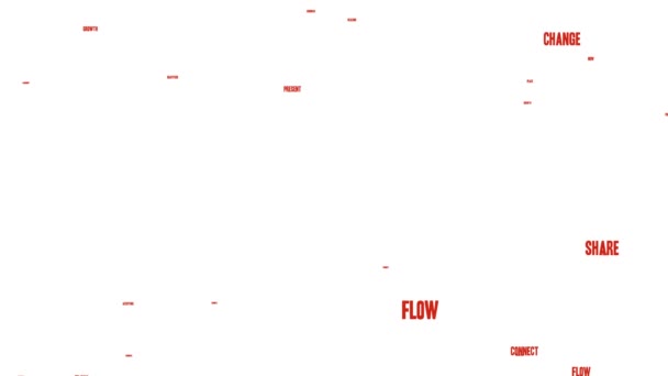 白い背景にマインドフルネスのアニメーションワードクラウド — ストック動画