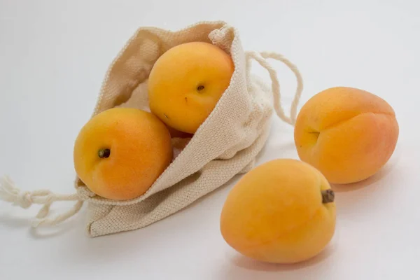 Raw Apricots Small Bag Take Away — Stock Photo, Image