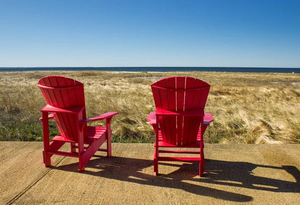 Adirondack strandstoel Stockfoto