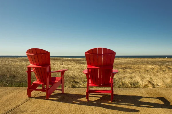 Adirondack strandstoel Stockafbeelding